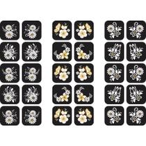 240 Adesivos brancos 3d pelicula para unha P02