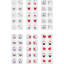 240 Adesivos Película para Unha Personagens Amor Love Nail Art