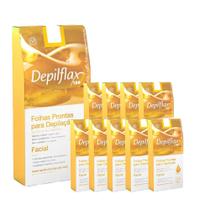 240 Folhas Prontas Tiras Depilação Facial Buço Sobrancelha Depilflax Natural 10cx 240 Folhas Prontas Tiras Depilação Facial Buço Sobrancelha Depilflax Natural 10cx