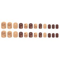 24pcs Brown Bear Fake Nails Parágrafo curto Estilo doce Unhas Unhas artificiais 24pcs Brown Bear Fake Nails Parágrafo curto Estilo doce Unhas Unhas artificiais