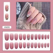 24pcs Flash Wear Long Parágrafo Moda Manicure Patch Unhas Falsas Economize Tempo Wearable Nail