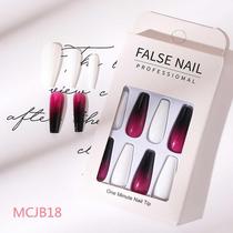 24pcs Gradiente Cor Falso Unhas Longas Cabeça Chata Estilo Doce Press On Nails 24pcs Gradiente Cor Falso Unhas Longas Cabeça Chata Estilo Doce Press On Nails
