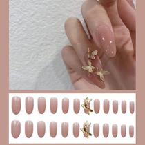 24pcs Press On Nails Estilo Doce Unhas Falsas Curto/Longo Parágrafo Removível 24pcs Press On Nails Estilo Doce Unhas Falsas Curto/Longo Parágrafo Removível