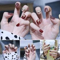 24pcs Short Press On Nails Cute Pearl & Shiny Flakes Design Unha Falsa Com Geléia 24pcs Short Press On Nails Cute Pearl & Shiny Flakes Design Unha Falsa Com Geléia