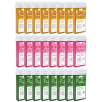 24UN Cera Refil Roll On Depilflax Natural Rosa Hortelã 100G