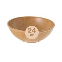 24un Tigela bowl 1lt salada petiscos Marrom Claro 18,5cm