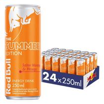 24X Energético Red Bull Morango E Pêssego 250Ml