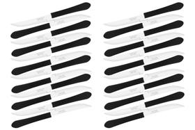 24x Faca Churrasco Tramontina Inox Cabo Polipropileno Preto 4 Pol