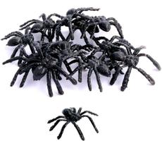 25 Aranhas Brinquedo Plástico Pegadinha Assustar Inseto