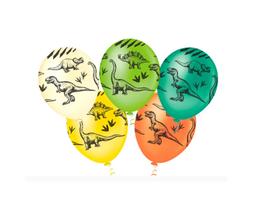 25 Balões Bexigas De Látex Decoradas Dinossauro - Pic Pic