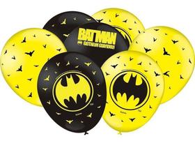 25 Balões Bexigas n9" decoração festas Batman - Festcolor