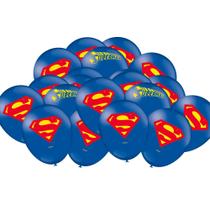 25 Bexiga balão n9 Decoração Superman Geek festa Aniversário - festcolor