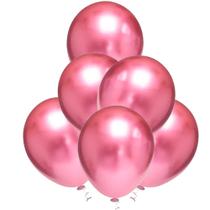 25 Bexigas Balão n5 Rosa Cromado cor mais viva