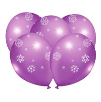 25 Bexigas Balão N9 Decoração Frozen Floco de neve Festa lilás 25 Bexigas Balão N9 Decoração Frozen Floco de neve Festa lilás