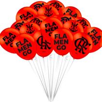 25 Bexigas balões Flamengo decoração festa aniversário - Festcolor