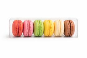 25 Caixa Acetato 5x5x16 Transparente P 6 ou 7 Macarons