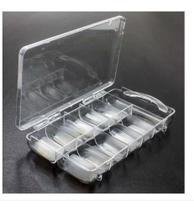 25 Caixa Com 100 Tips Curvatura C Transparente Para Unhas