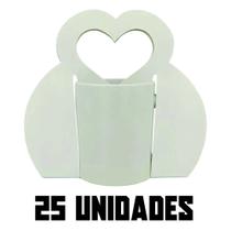 25 Caixas Caixinhas Embalagem Tipo Bolsa Coração Para Caneca/Xícara Porcelana/Cerâmica 325ml