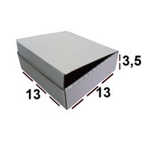 25 Caixas de Papelão Branco Montável 13 x 13 x 3,5 para Envios Correios Sedex Ecommerce Lojistas - RP CAIXAS