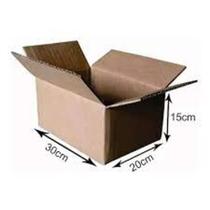 25 Caixas de Papelão - Embalagem para correio tamanho 30x20x15 cm - Papelão cru
