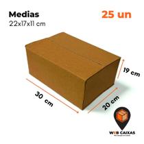 25 caixas envio sedex 22x17x11 cm