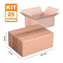 25 Caixas Pequenas de Papelão para embalagem 20X14X8 cm