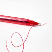 25 canetas esferográficas escrita média 1.0 mm preta, azul e vermelha tradicional