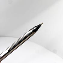 25 canetas esferográficas pretas tradicional escrita 1.0 mm escolar