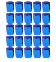 25 Capa Porca Boliviana Azul Cromada Metalizada 21mm 22mm 25 Capa Porca Boliviana Azul Cromada Metalizada 21mm 22mm