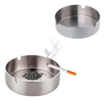 25 Cinzeiro em Inox Redondo Resistente Bar Restaurante