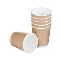 25 Copo Descartável de Papel Duplo 350ml Quente ou Frio Cor:Kraft