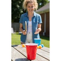 25 Copos Beer Pong 400ml Vermelho, Azul, Preto