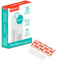 25 Curativos Bandagem Respirável Médio Adulto Livre de Látex Fisher-Price HC565