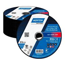 25 Discos de Corte Norton BNA12, 4.1/2" - 115 x 1,0 x 22,23mm Azul 25 Discos de Corte Norton BNA12, 4.1/2" - 115 x 1,0 x 22,23mm Azul