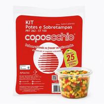 25 emblagem marmita pote descartavel comida geladeira microonda vasilha quentinha salada festa 250ml