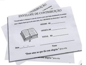 25 Envelope Dízimo Branco - 9x15 cm