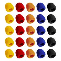 25 Kits com 5 Espumas Coloridas para Microfone (125 Peças)