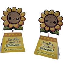 25 Lembrancinhas Setembro Amarelo Girassol Porta Pirulito