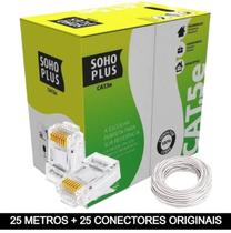 25 Metros de Cabo+25 Conector RJ45 Cat5e Furukawa Sohoplus