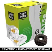 25 Metros de Cabo+25 Conector RJ45 Cat5e Furukawa Sohoplus