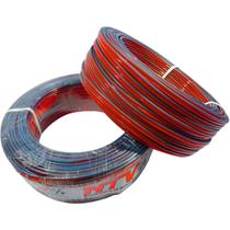 25 metros fio bicolor cristal 2 x 2,50mm cabo paralelo polarizado alta qualidade som automotivo 76/f