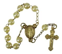 25 Mini Terços Dourado Lembrancinha Religiosa