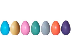 25 ovos de plástico coloridos para guirlandas