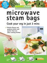 25-Pack Grande Quickasteam Micro-ondas Sacos de cozimento a vapor para vegetais mais rápidos e saudáveis