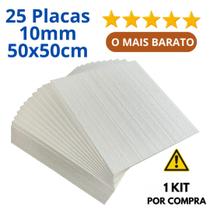 25 placas de isopor 1x50x50cm antichamas espessura 10mm (1cm) forro térmico acústico EPS