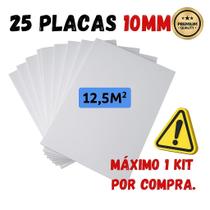 25 placas de isopor antichamas espessura 10mm 1cm forro térmico acústico EPS
