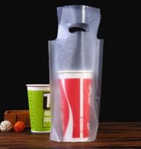 25 Porta copo Sacola Delivery transparente 1 copo - Ideal para Doces, café e bebidas
