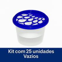 25 Potes Antimofo (vazio) Para Cloreto De Cálcio Bella Donna 25 Potes Antimofo (vazio) Para Cloreto De Cálcio Bella Donna