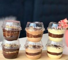 25 Potes para doce de 110ml com tampa G670 Galvanotek - Ideal copo da felicidade, bolo no pote