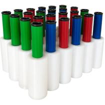 25 Rolos filme stretch 10cm x120metros Aplicador Manual